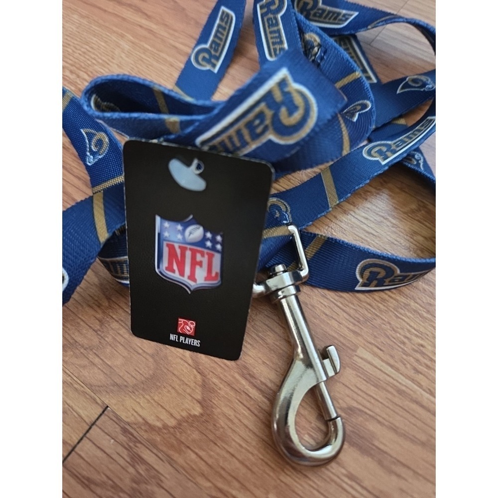 NFL Los Angeles Rams Dog Leash Football Blue Gold NWT LA Rams Durable Heavy Duty